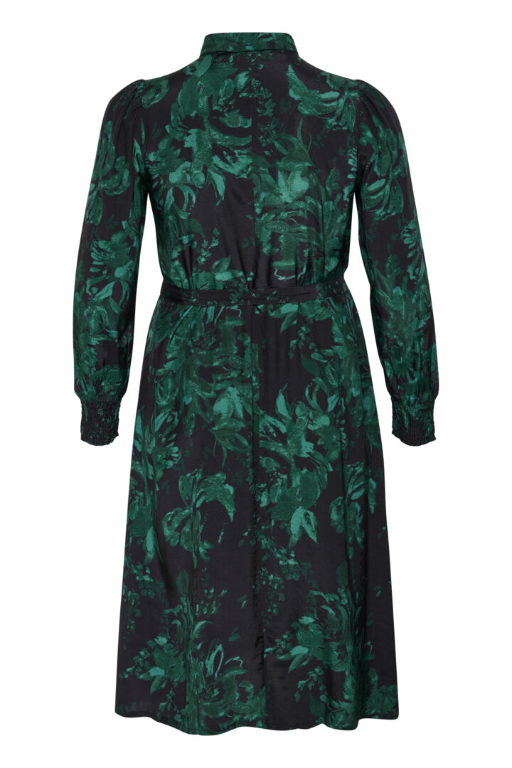 Grön mönstrad klänning från Kaffe Curve 10582696