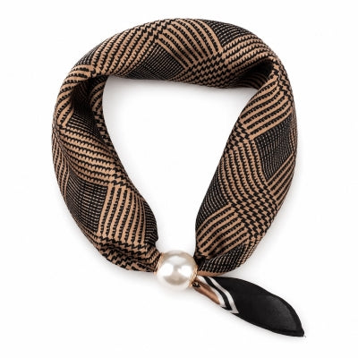 Brun mönstrad scarf med magnet