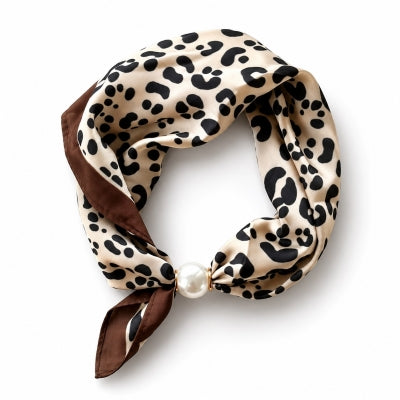 Scarf med magnet leopard
