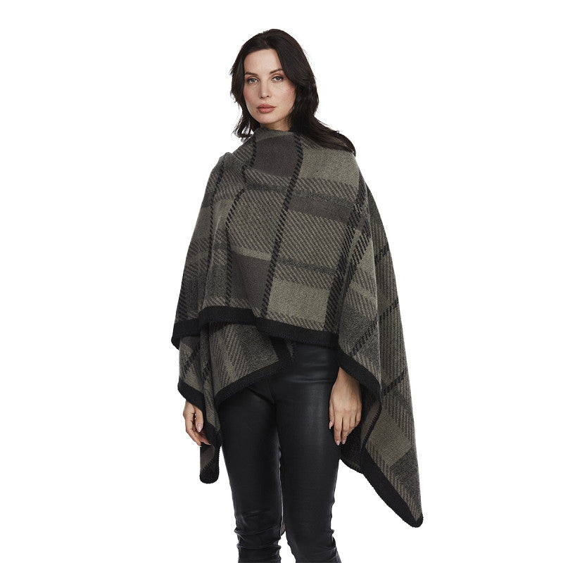 Grön rutig poncho från Moshi 12851