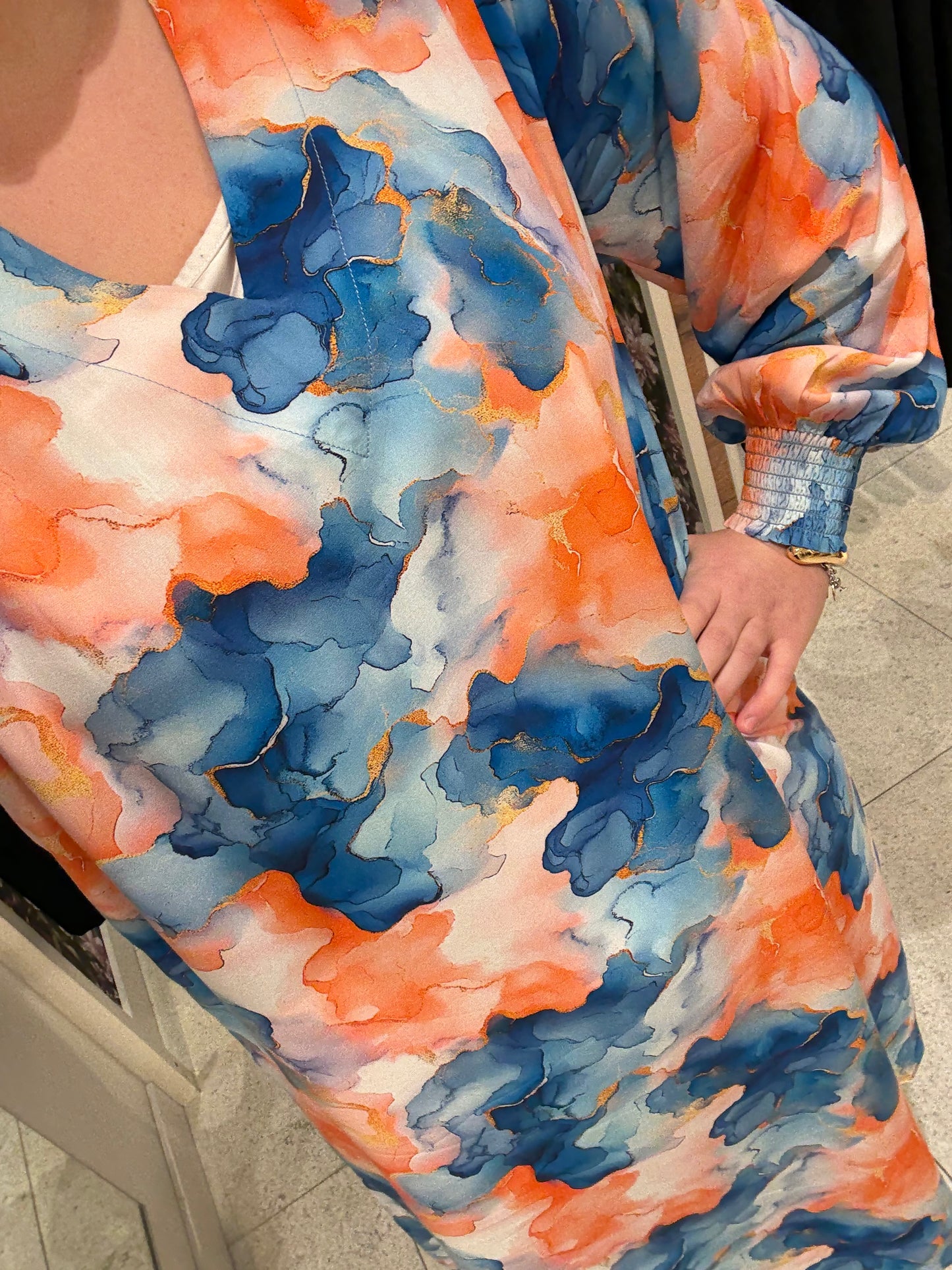 Mönstrad klänning från Nr 1 By OX 63172