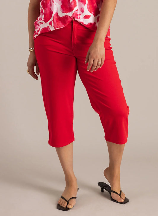 Röda capri byxor från Yest Curve A006398