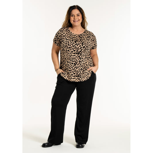 Leopard mönstrad gitte T-shirt från Gozzip G255000