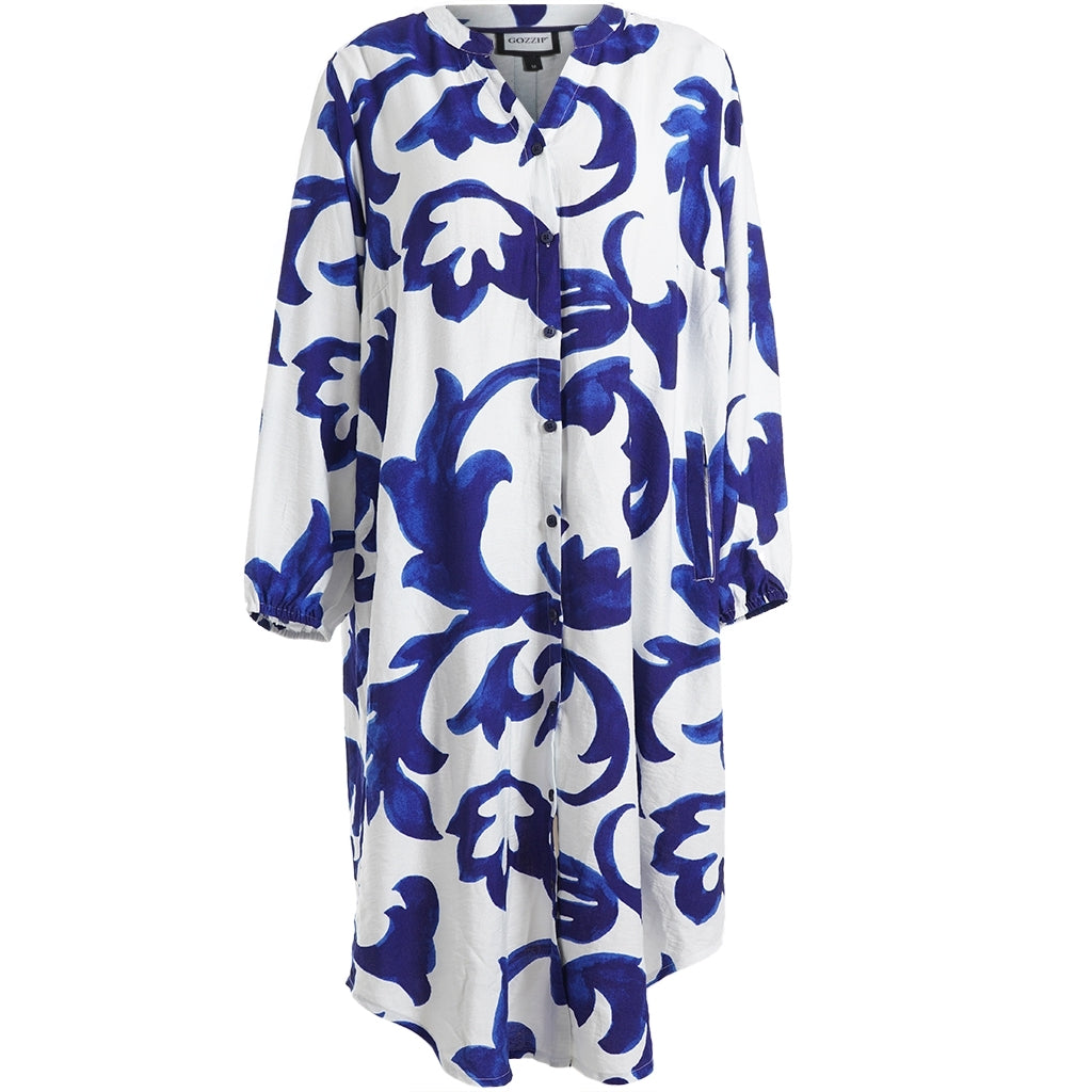 Mönstrad långskjorta/klänning från Gozzip G262013