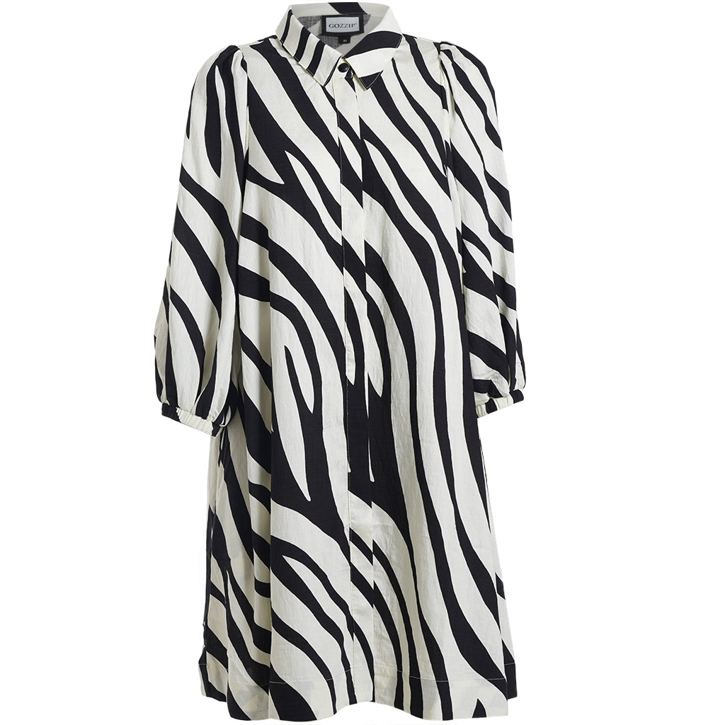 Zebra mönstrad klänning från Gozzip G262047