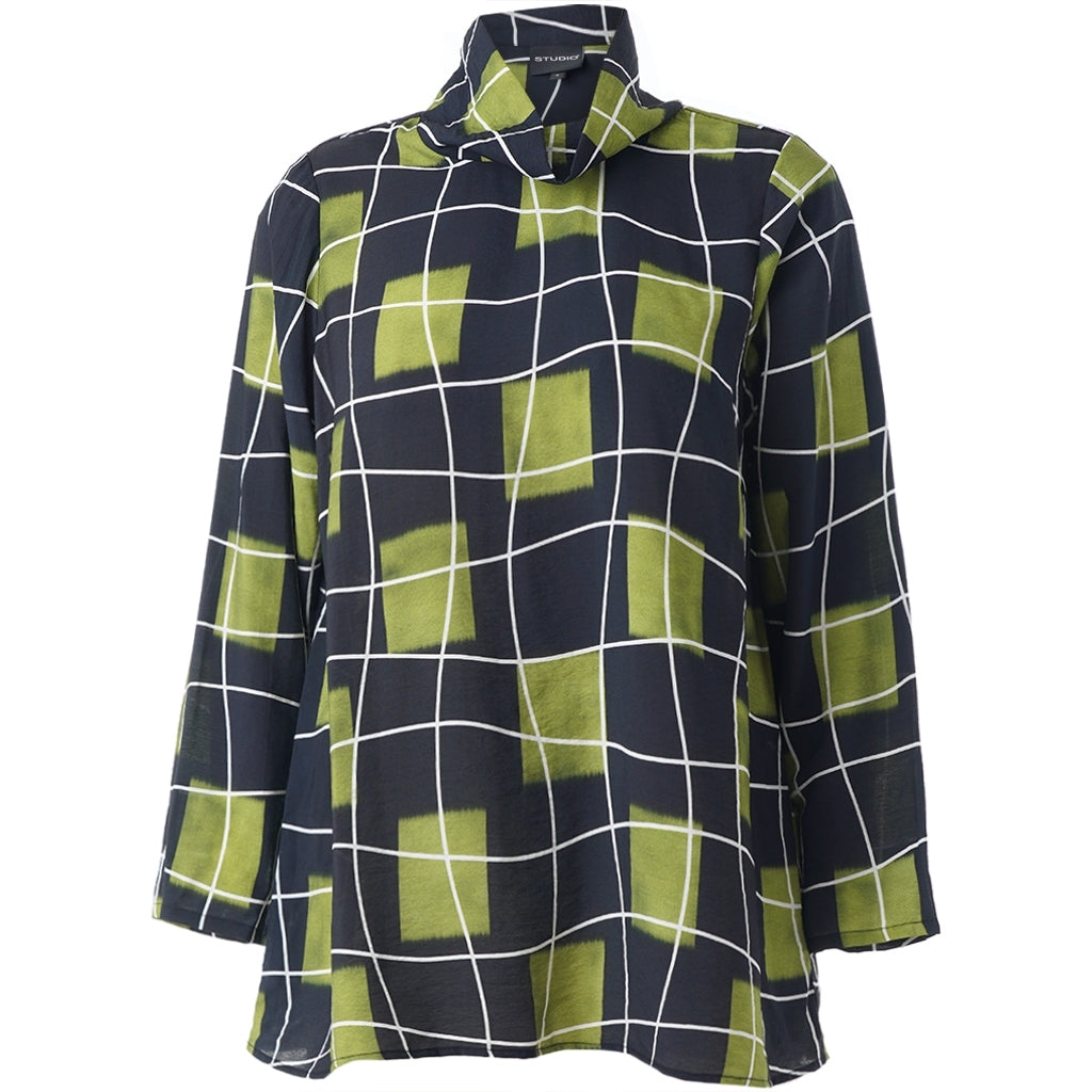 Grön mönstrad blus från Studio S261811