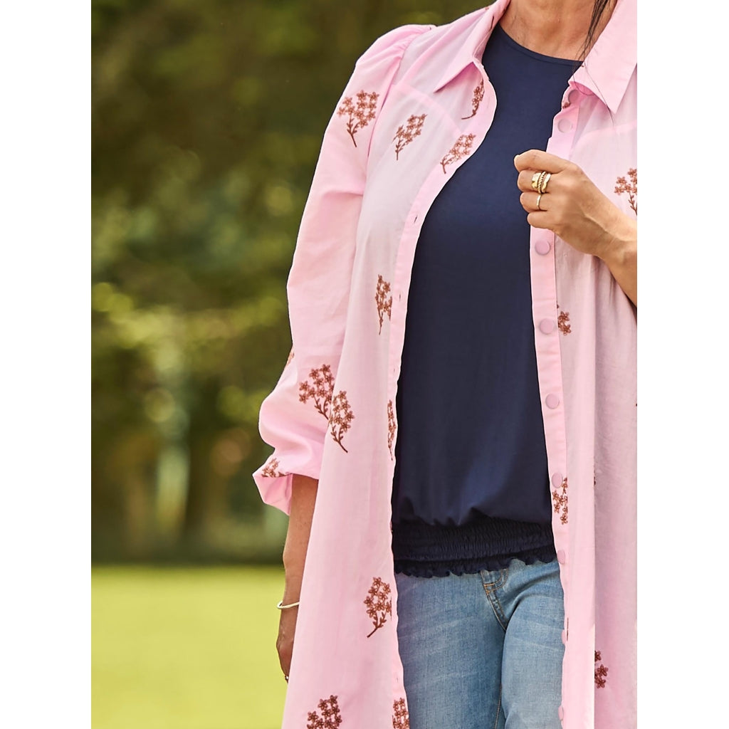 Rosa långskjorta/klänning från Zoey 253-2123