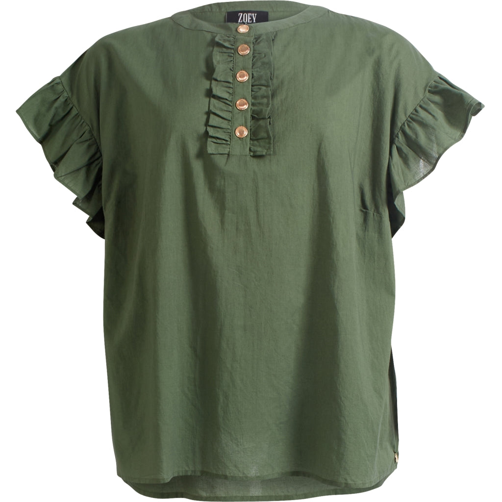 Grön kortärmad blus från Zoey 253-0647