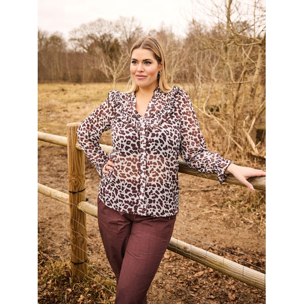 Leopard mönstrad blus från Zoey 261-0547