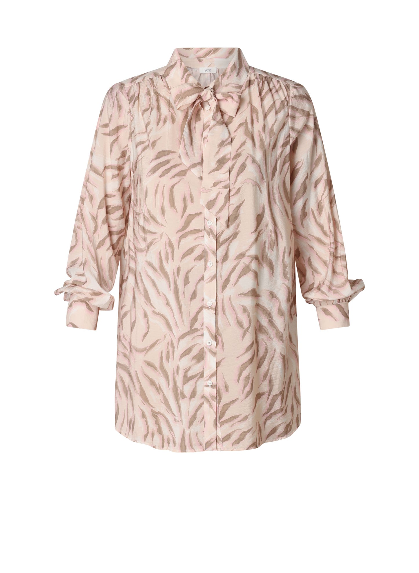 Rosa mönstrad blus från YEST Curve A006059