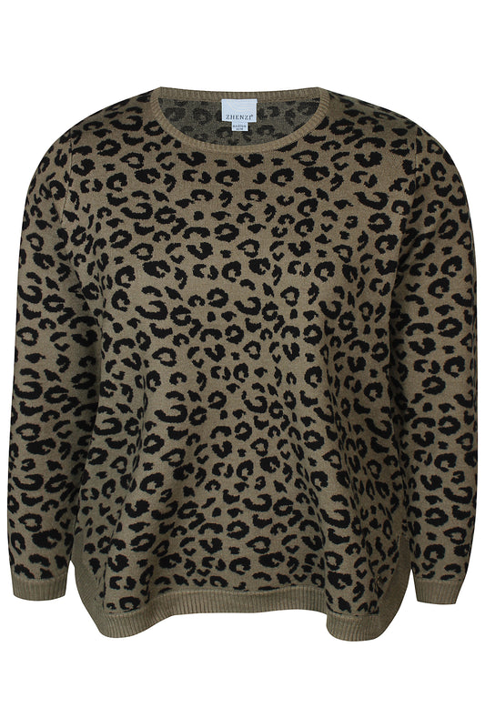 Leopard mönstrad tröja från Zhenzi 200891