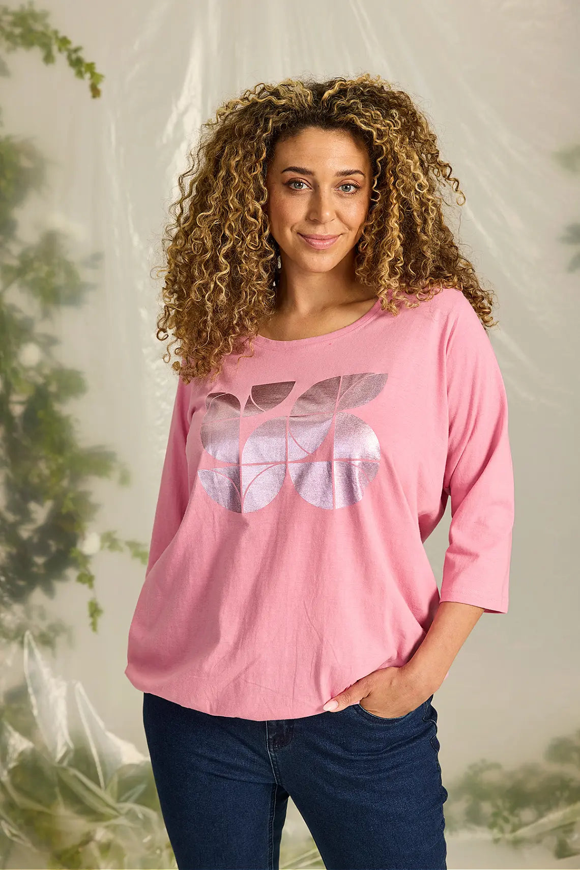 T-shirt med 3/4 dels ärm från Zhenzi 201168