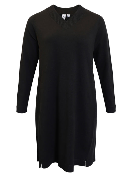 Svart stickad klänning från Ciso 219686