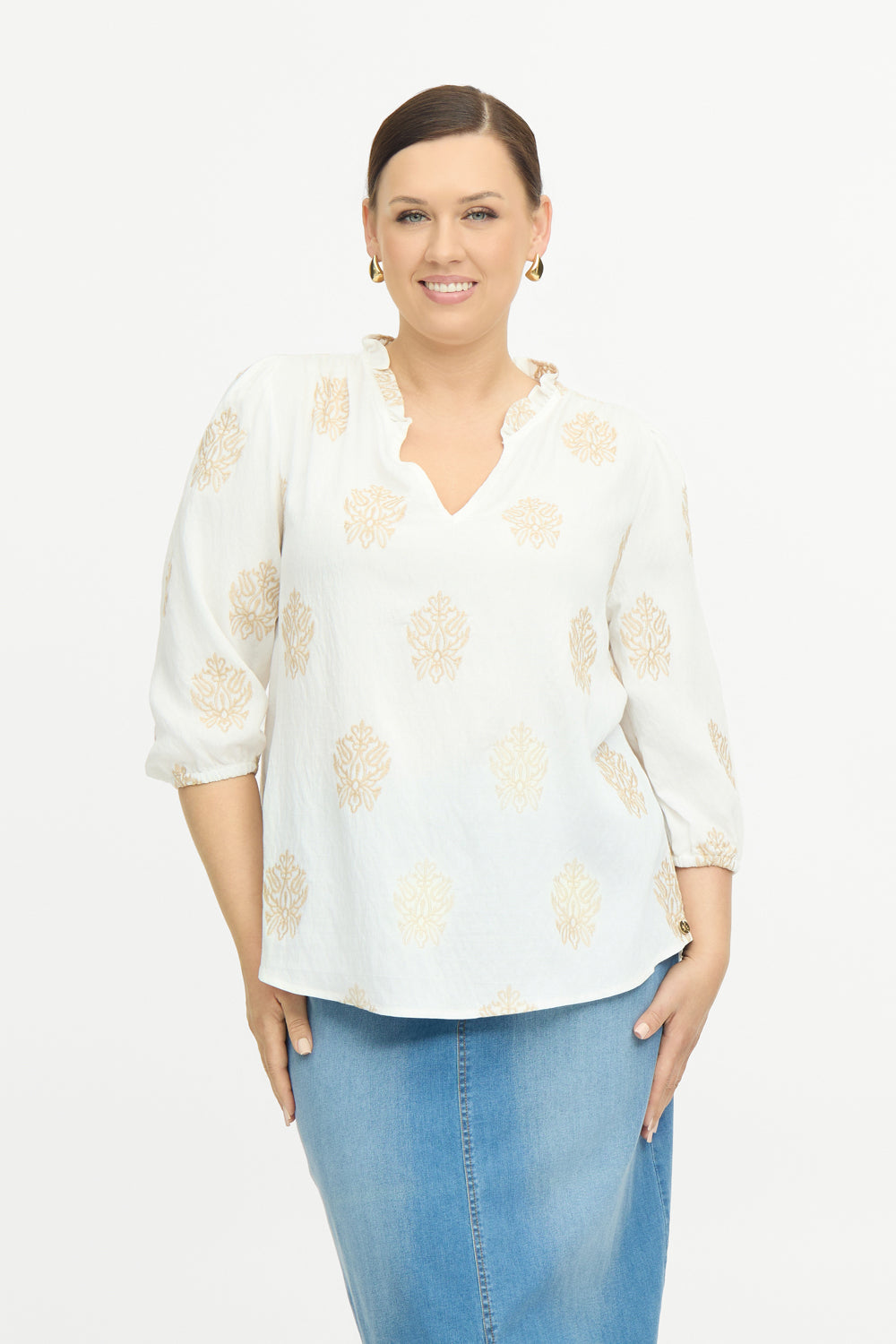 Mönstrad blus från Zoey 254-0947