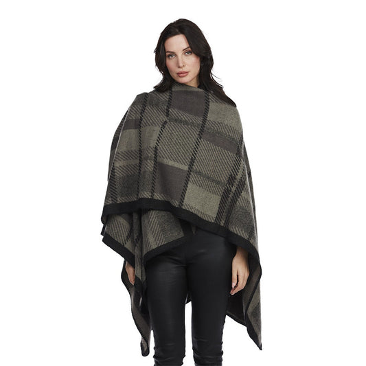 Grön rutig poncho från Moshi 12851