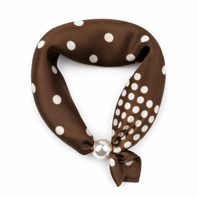 Brun prickig scarf med magnet