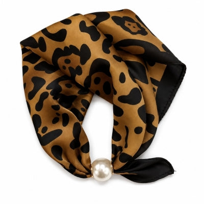 Leopard scarf med magnet