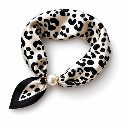 Scarf med magnet leopard