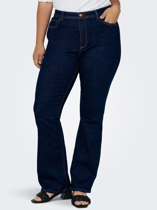 Mörk blåa bootcut jeans från Carmakoma 15265434