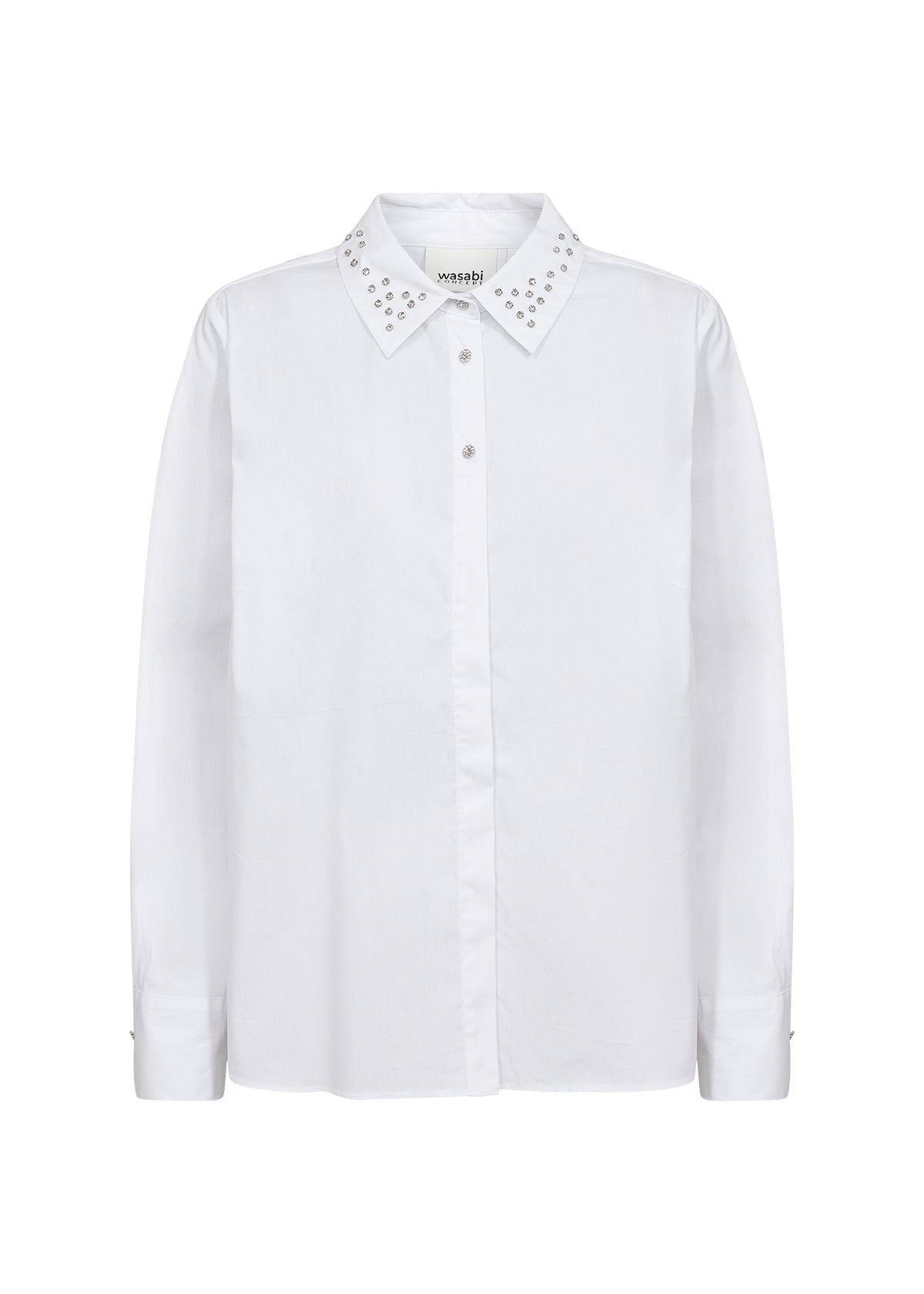 Vit skjorta med bling från Wasabi 500229