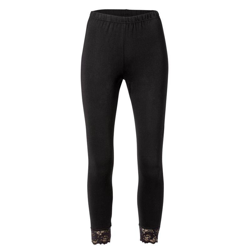 Korta leggings med spets från Trofe 76121
