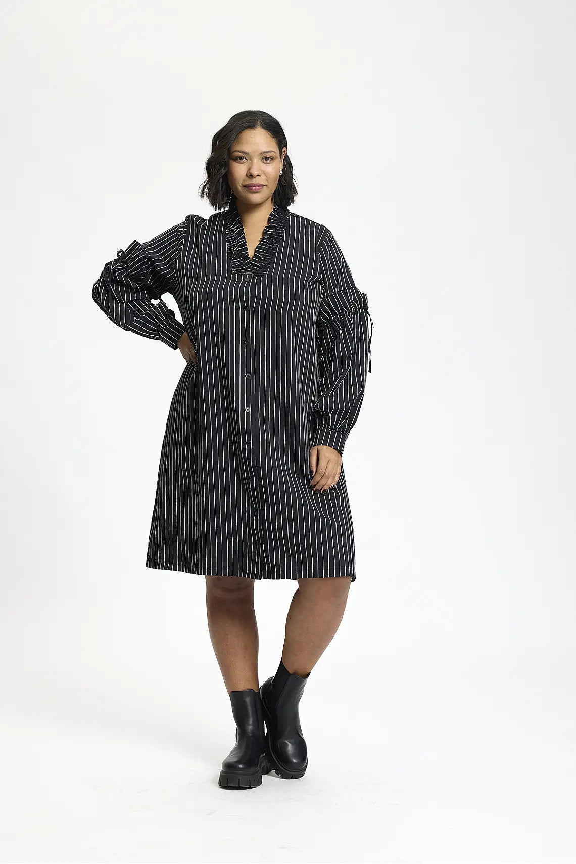 Randig skjortklänning från Anyday 800304