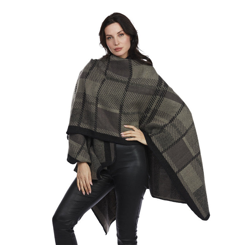 Grön rutig poncho från Moshi 12851