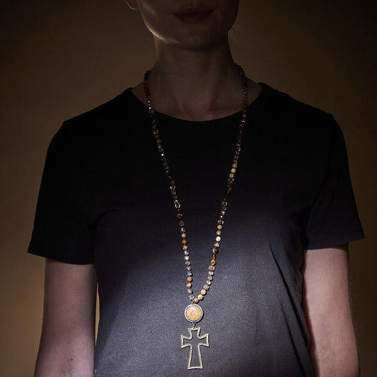 Långt halsband med kors från Moshi 14314