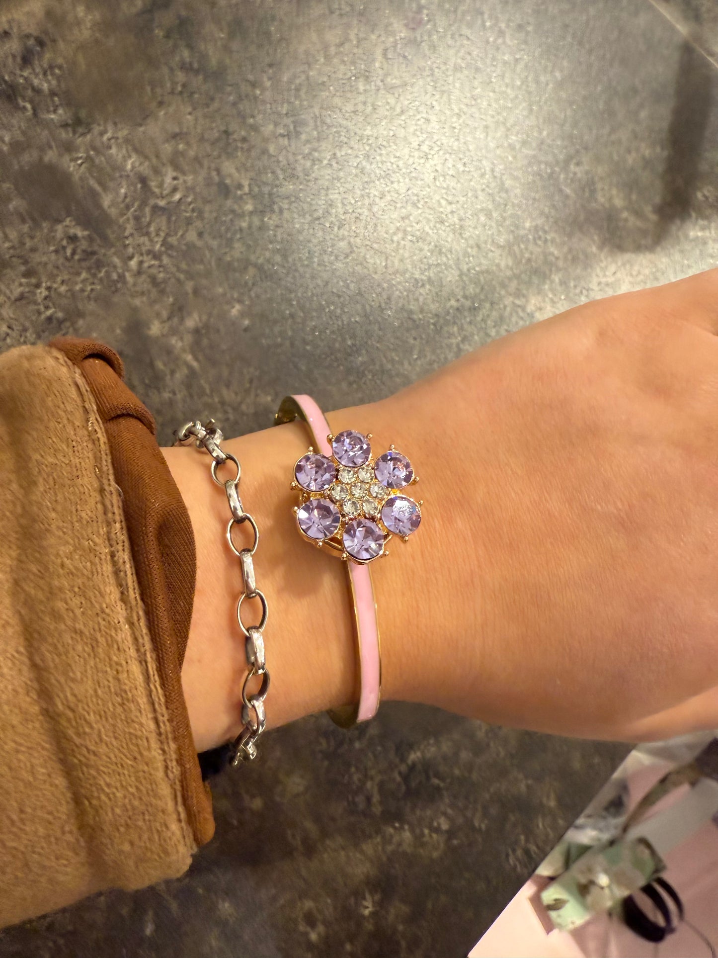 Stål armband rosa 50.08