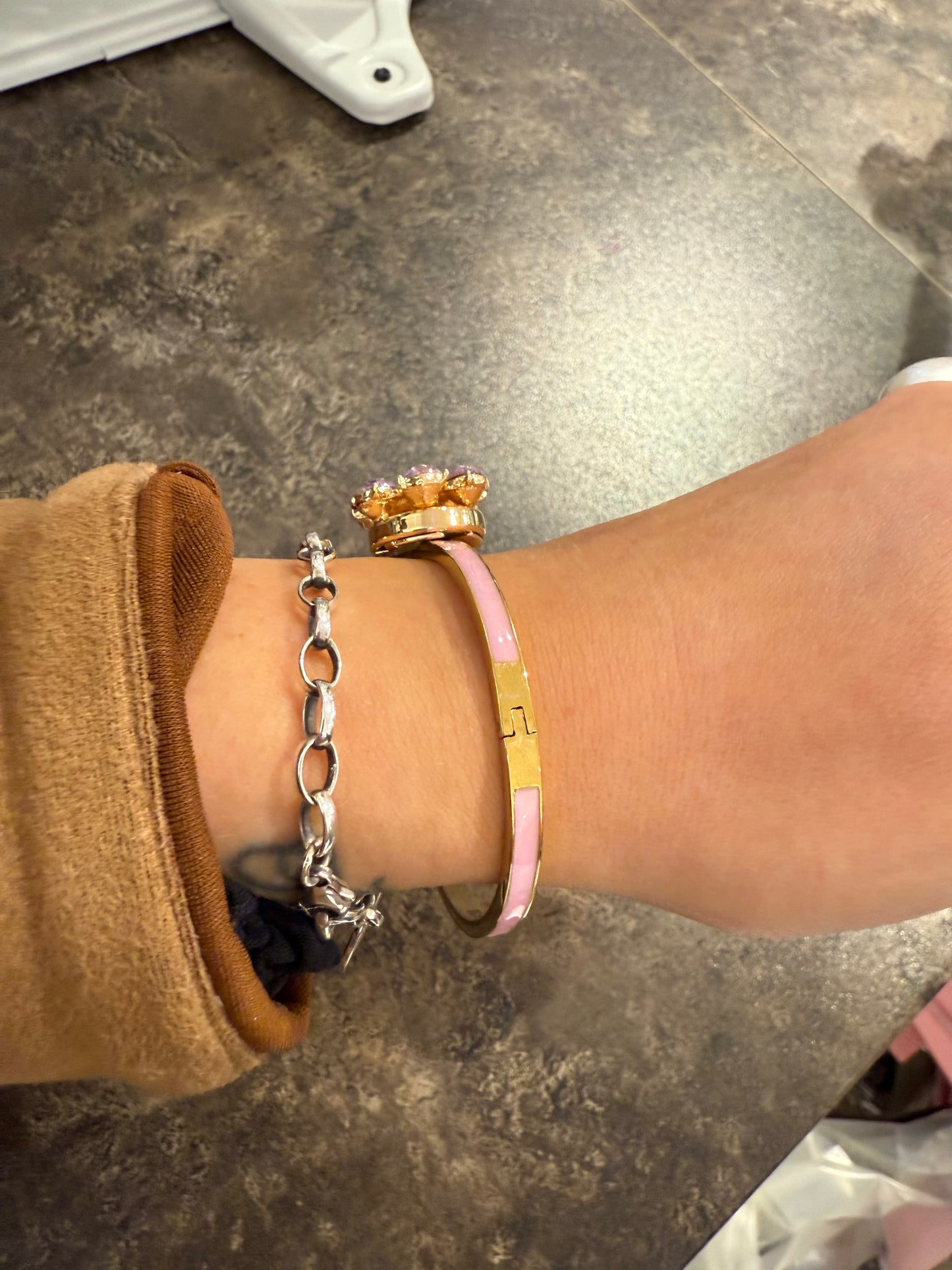 Stål armband rosa 50.08