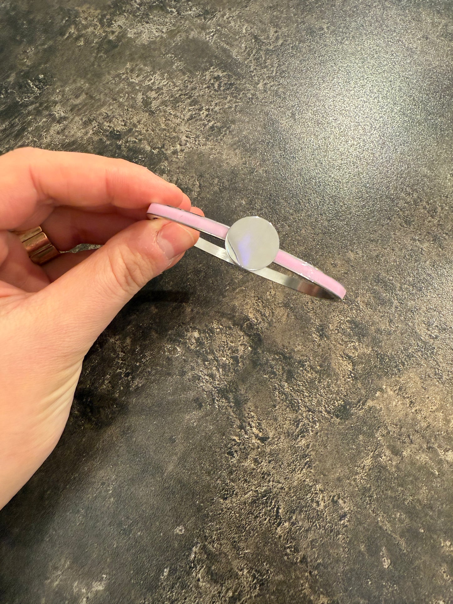 Stål armband rosa 50.08