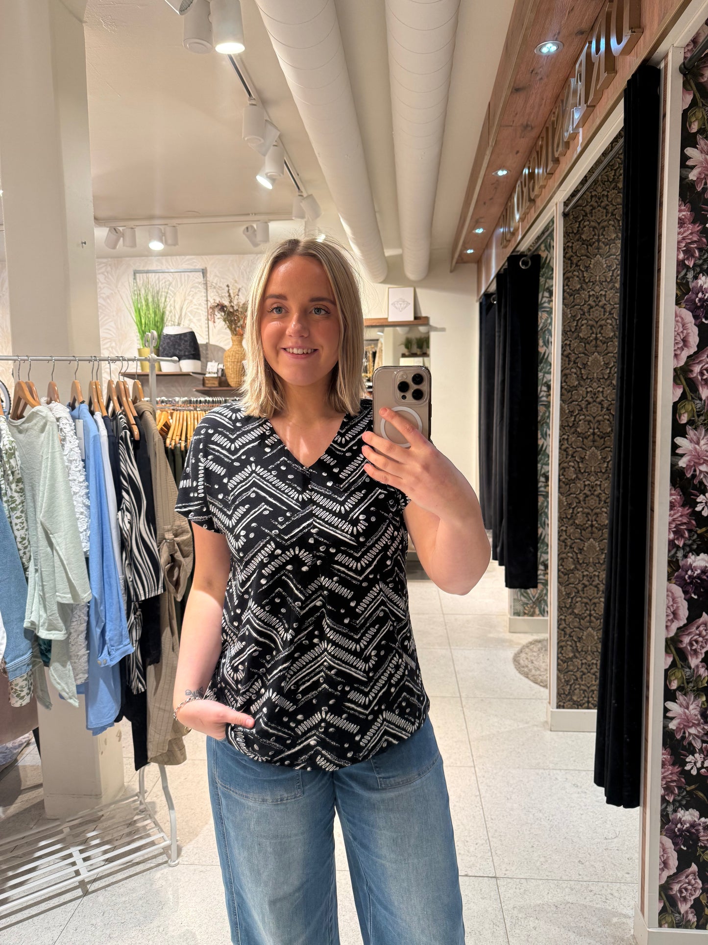 Mönstrad topp från Ciso 220582