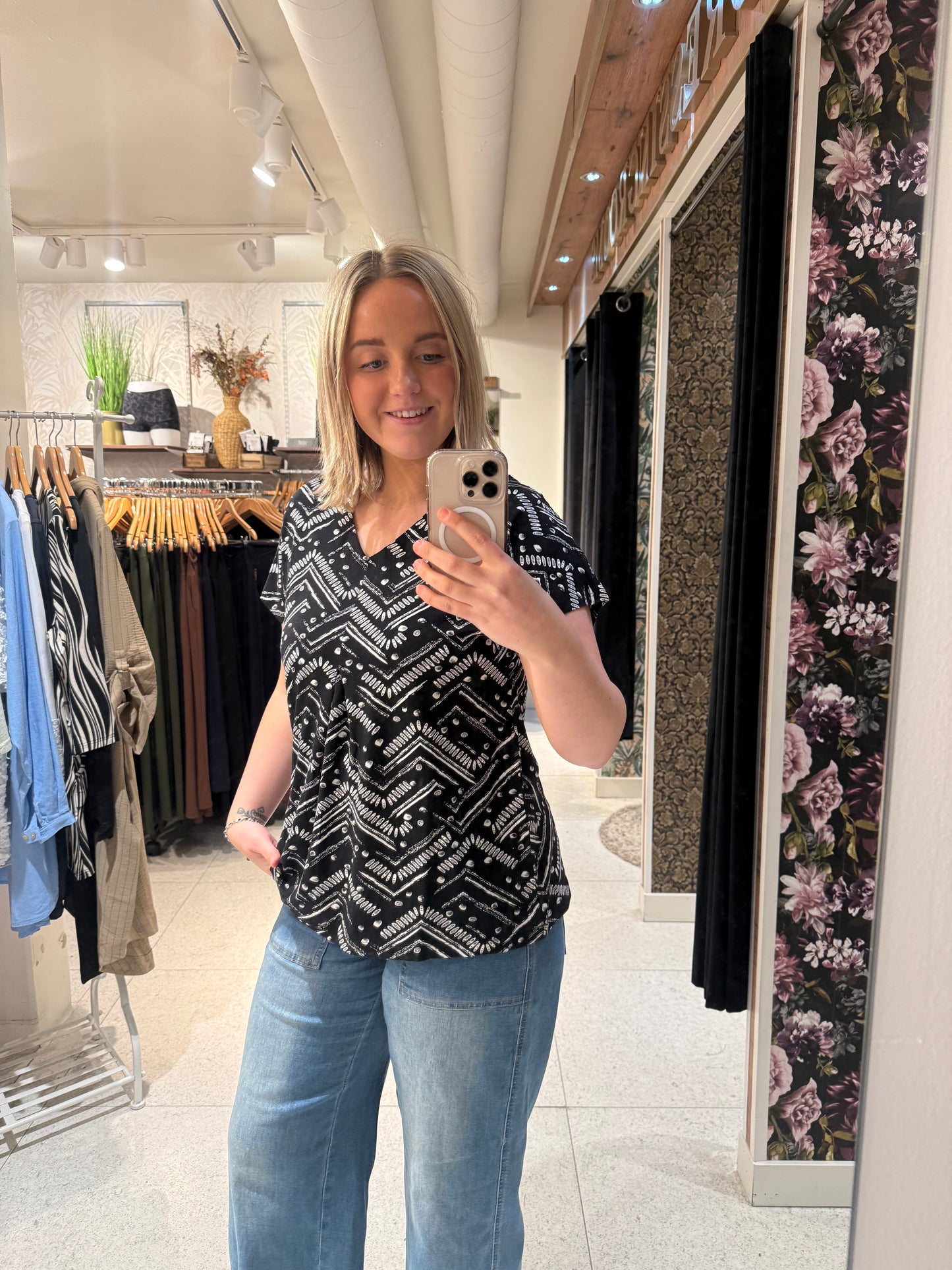 Mönstrad topp från Ciso 220582