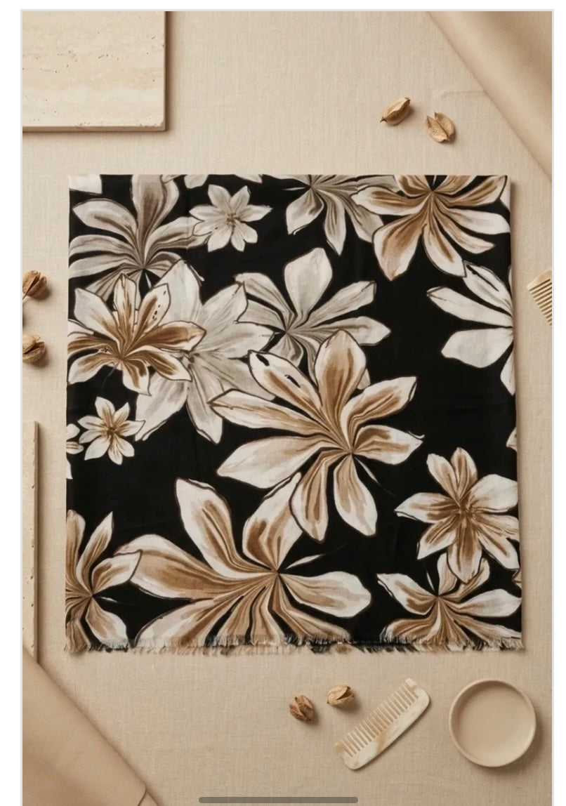 Blommig scarf CH31