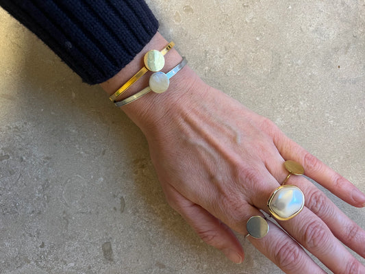 JUSTERBAR RING I GULD – KNAPPFOT 50.03