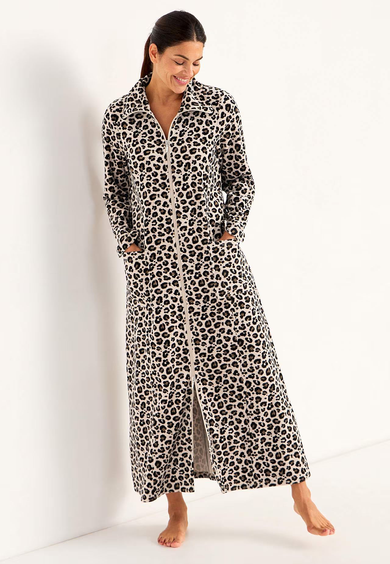 Leopard mönstrad morgonrock från Cellbes 615348