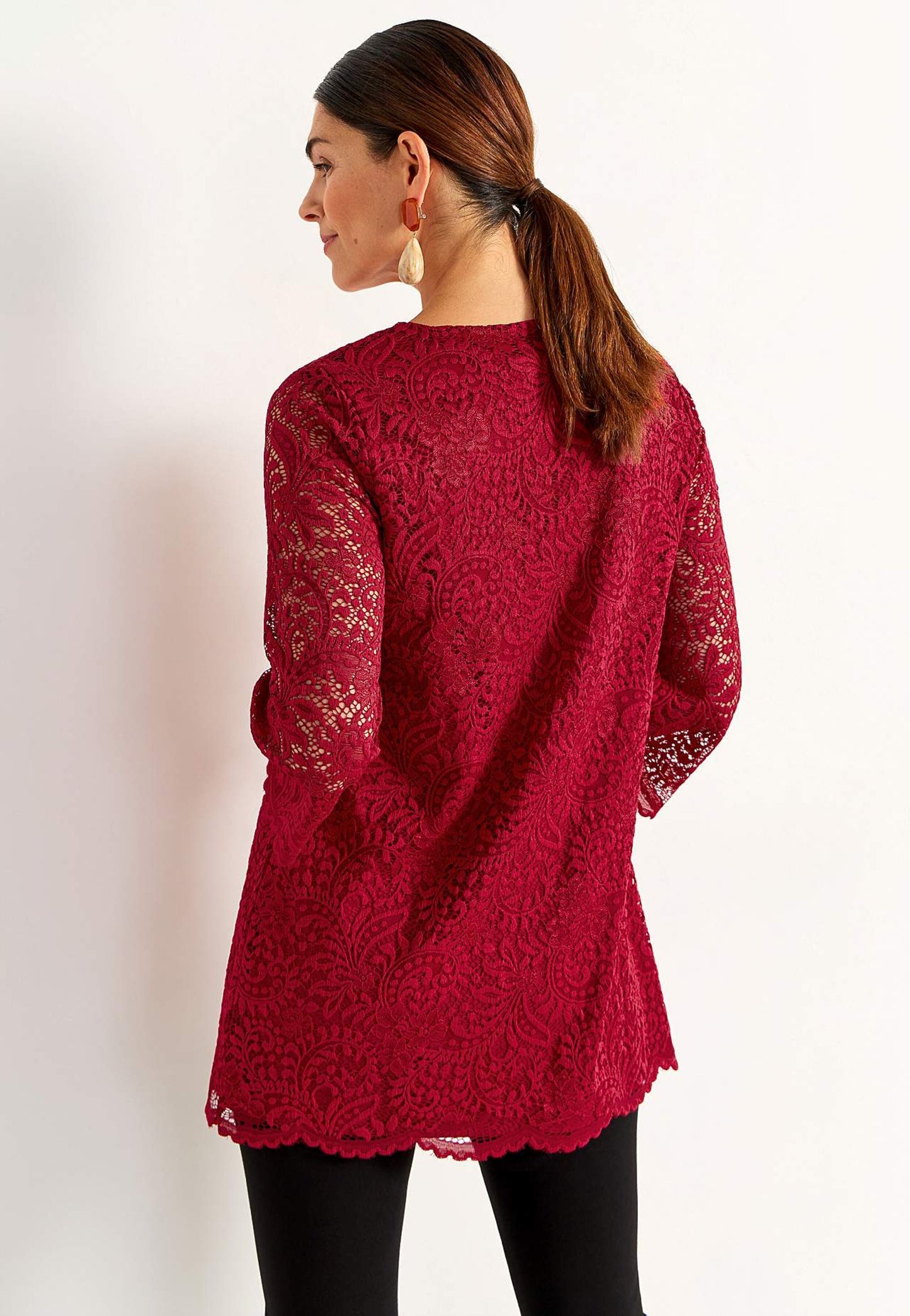 Röd spets topp/tunika från Cellbes 618155