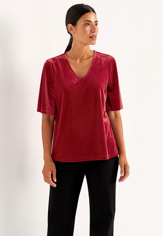 Röd sammet topp från Cellbes 620252