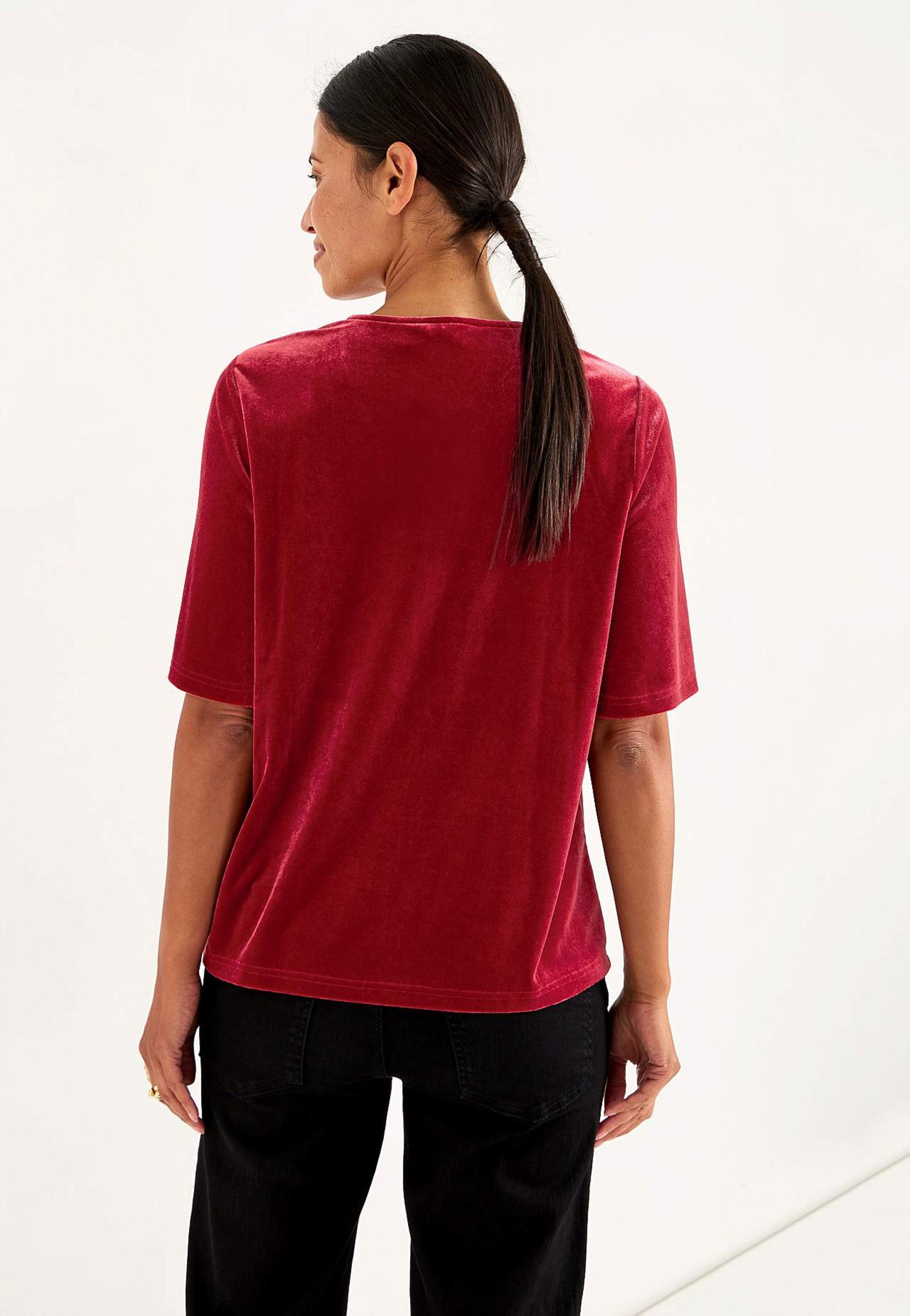 Röd sammet topp från Cellbes 620252