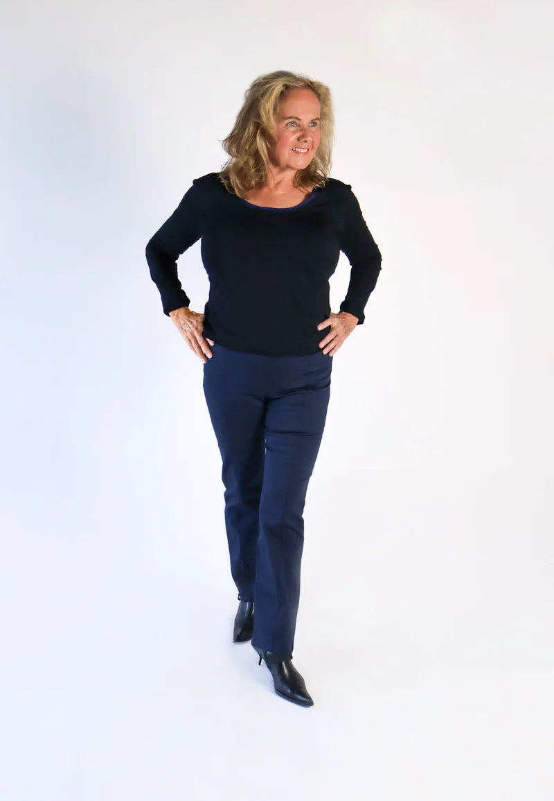 Marinblå byxa från Laurie 101198