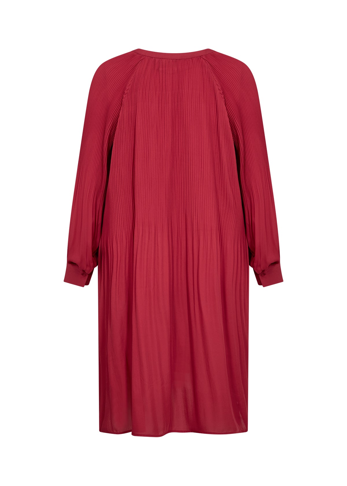 Röd plisserad klänning från Wasabi W10298