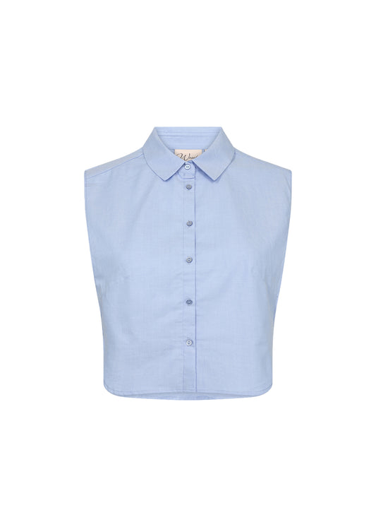 Ljusblå fusk skjortkrage W10391