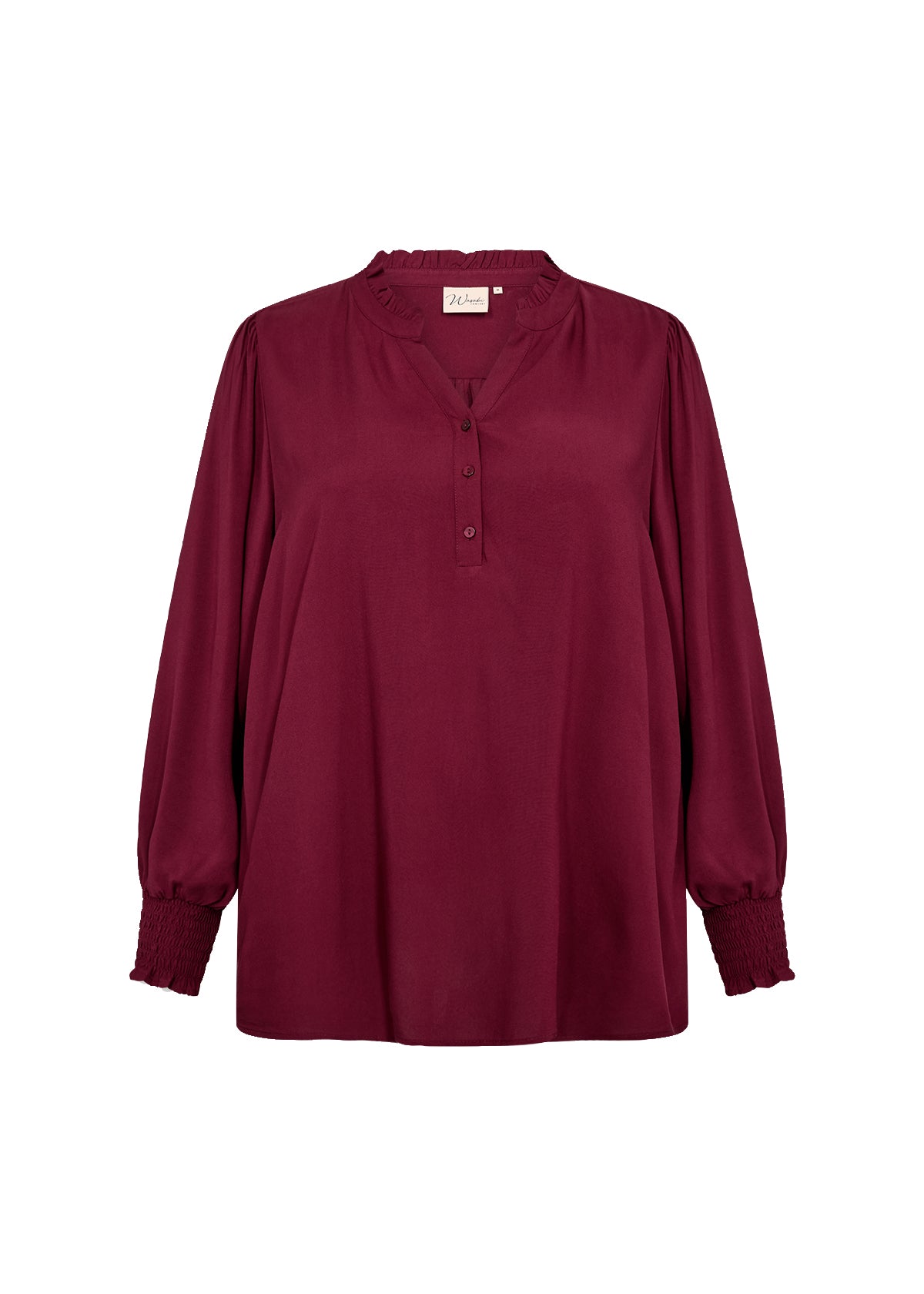 Vinröd blus från Wasabi W10523