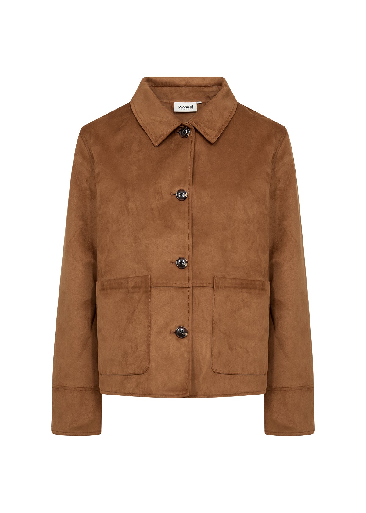Brun fuskmocka jacka från Wasabi W10649