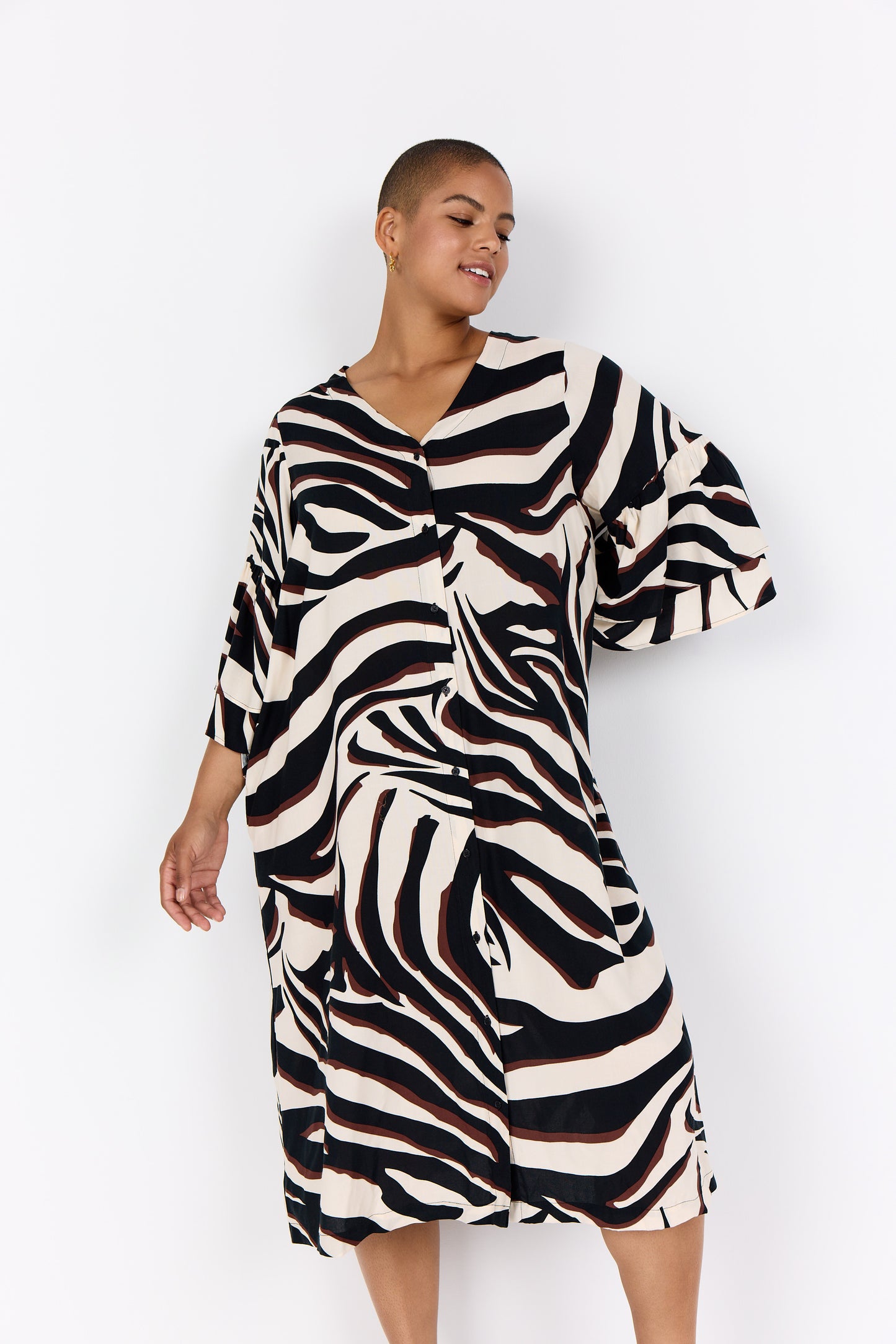 Mönstrad långskjorta/klänning från Wasabi W10696