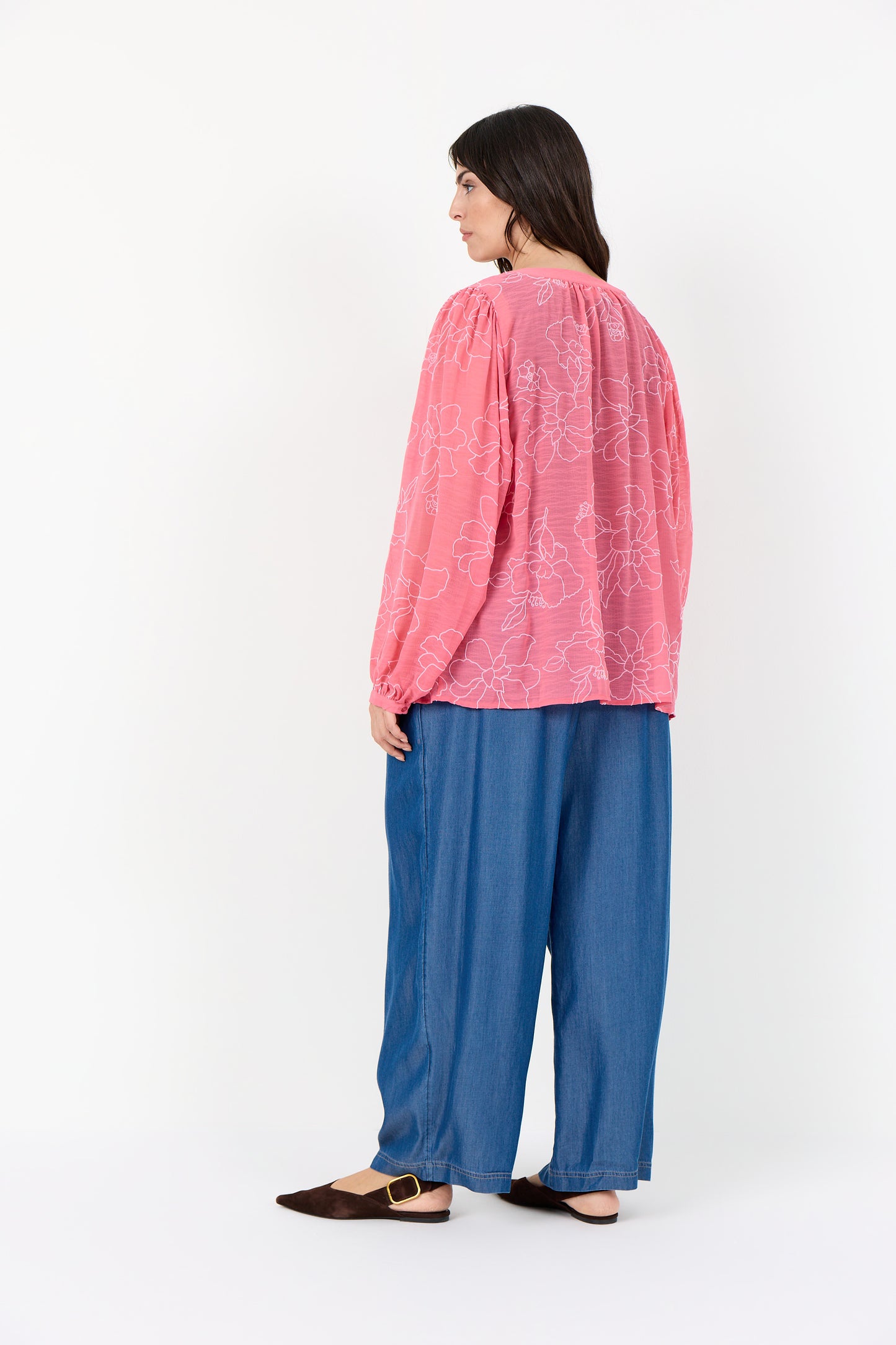 Blommig blus från Wasabi W10728