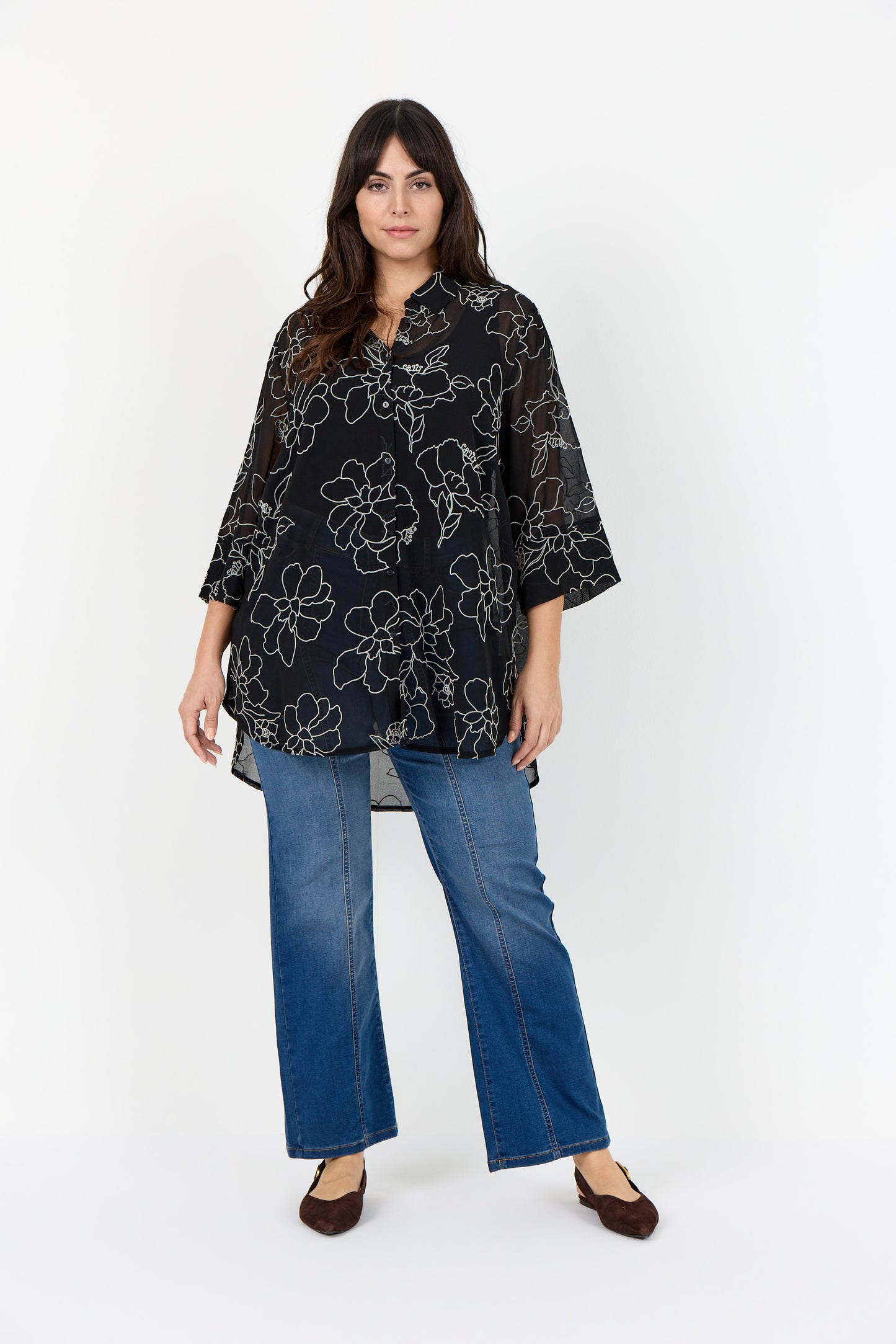 Blommig skjorta från wasabi W10729