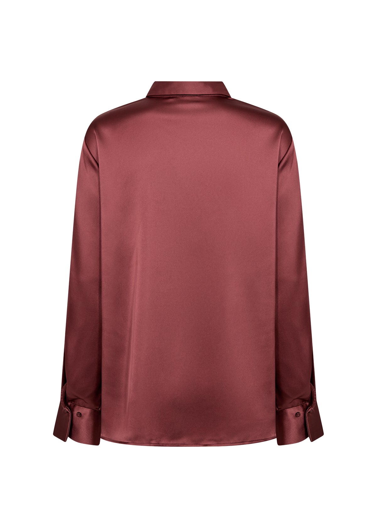 Vinröd satinblus från Wasabi W10842