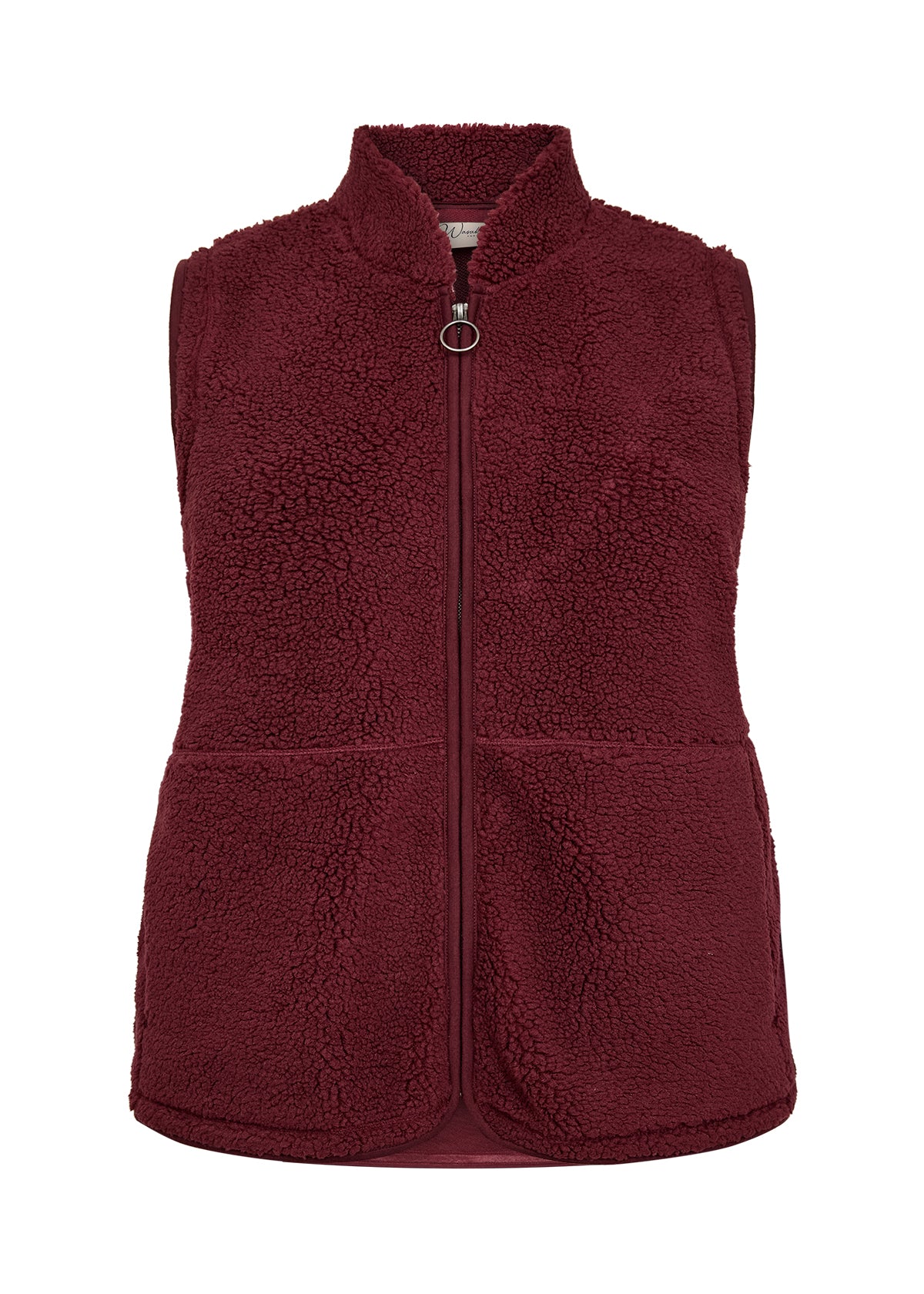 Vin röd fleece väst från Wasabi W20476