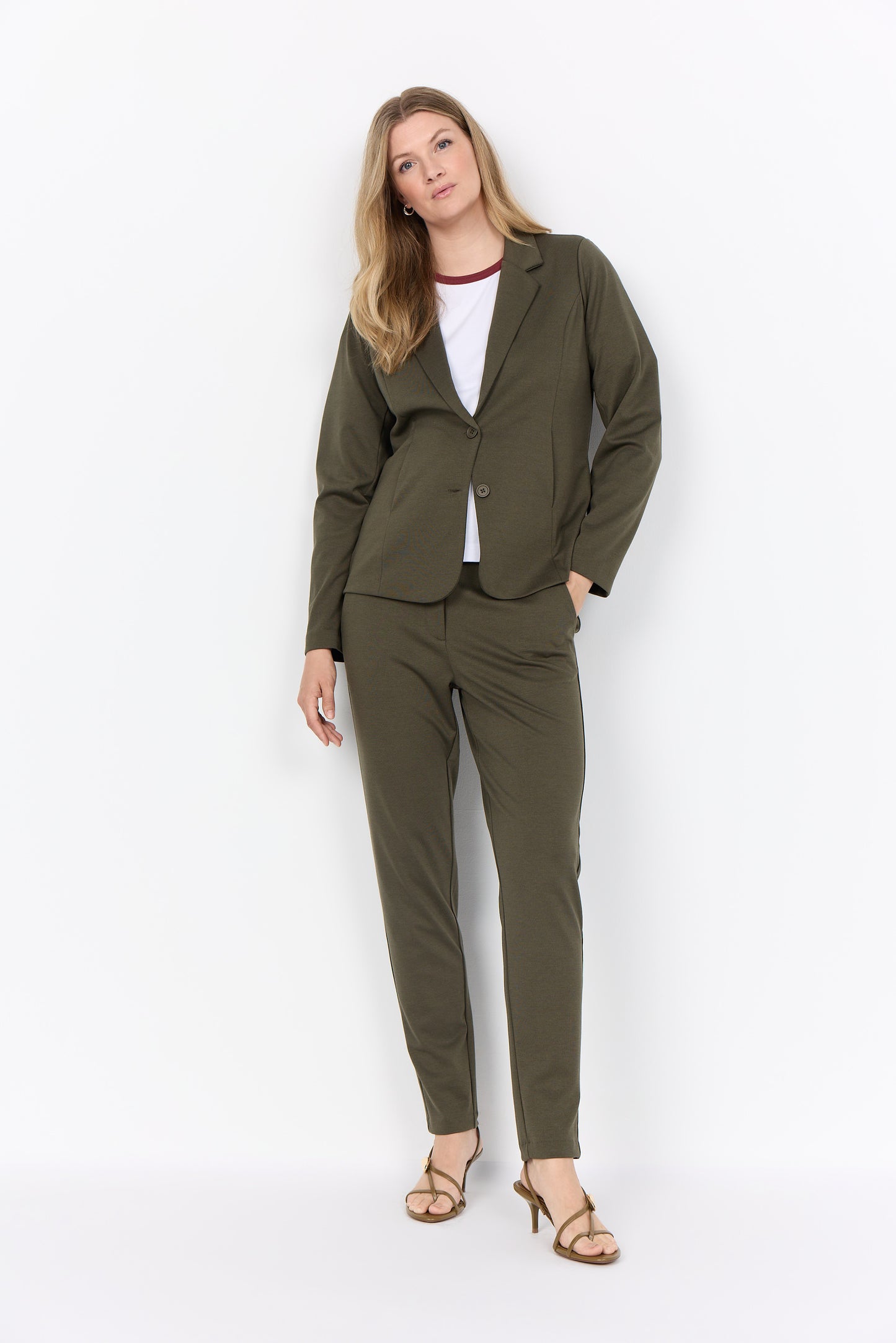 Grön kostymbyxa från Wasabi W20486